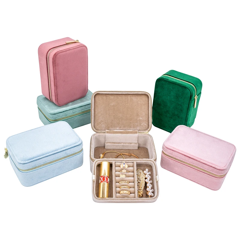 Factory Wholesale Jewellery Storage Box With Zipper Custom Velvet Jewelry Case, Green/beige/blue/pink
Factory Wholesale Jewellery Storage Box With Zipper Custom Velvet Jewelry Case, Green/beige/blue/pink
