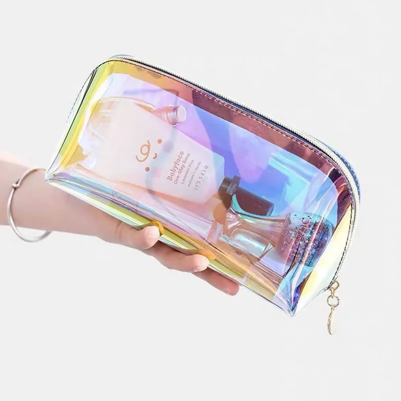 New design lady women transparent laser tpu bag small zipper cosmetics makeup bag for gift promotion
New design lady women transparent laser tpu bag small zipper cosmetics makeup bag for gift promotion