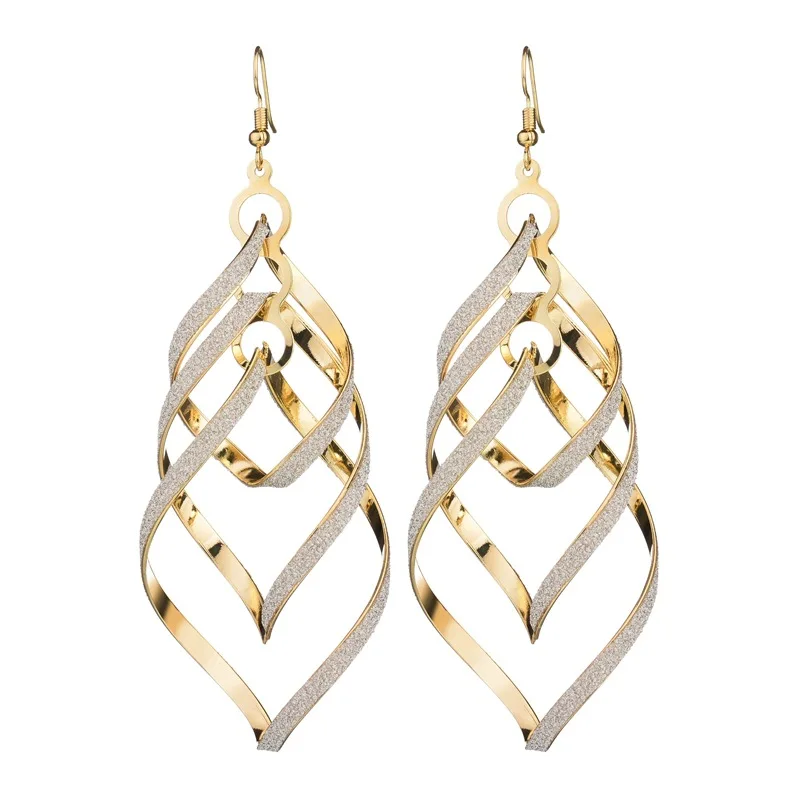 Shangjie OEM aretes Wholesale Fashion Office Gold Plated Earrings Jewelry Women Spiral Pendant Earrings for Gift
Shangjie OEM aretes Wholesale Fashion Office Gold Plated Earrings Jewelry Women Spiral Pendant Earrings for Gift
