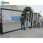 AS2208 Folding White Color Plastic Bifold Door Glass