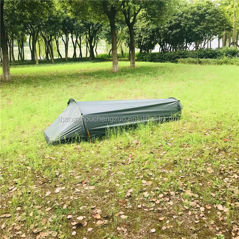 High-end Ultralight 1 person sleeping bag tent, CZX-344 Military Green tent,Sleeping Tent,Backpacking Swag Tent