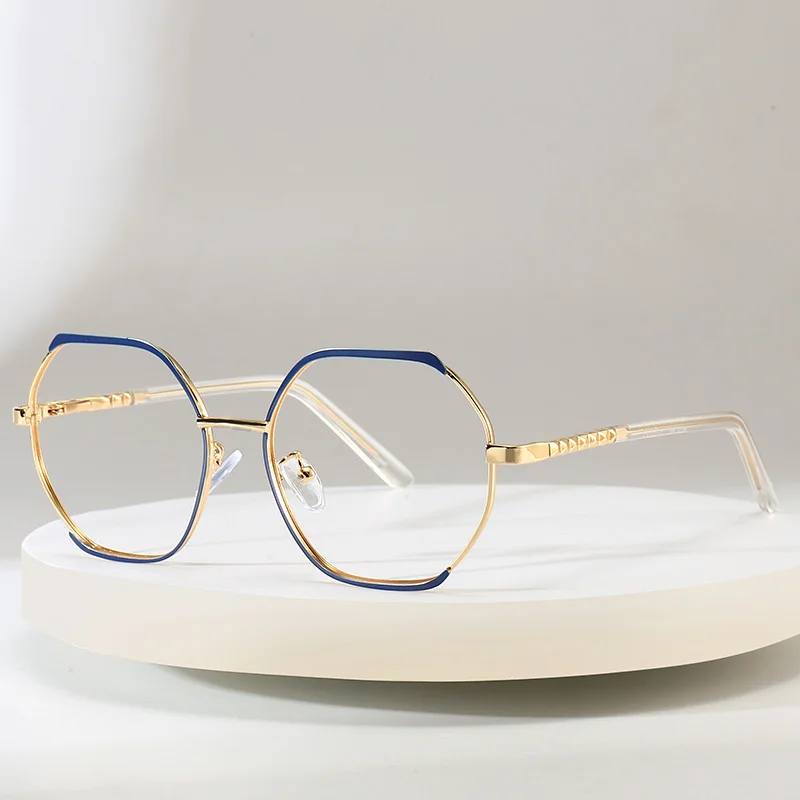 2023 Fashion Metal Optical Eyewear Anti Blue Light Metal Eyeglasses Frame Polygonal Spring Foot Flat Mirror Optical Glasses
2023 Fashion Metal Optical Eyewear Anti Blue Light Metal Eyeglasses Frame Polygonal Spring Foot Flat Mirror Optical Glasses