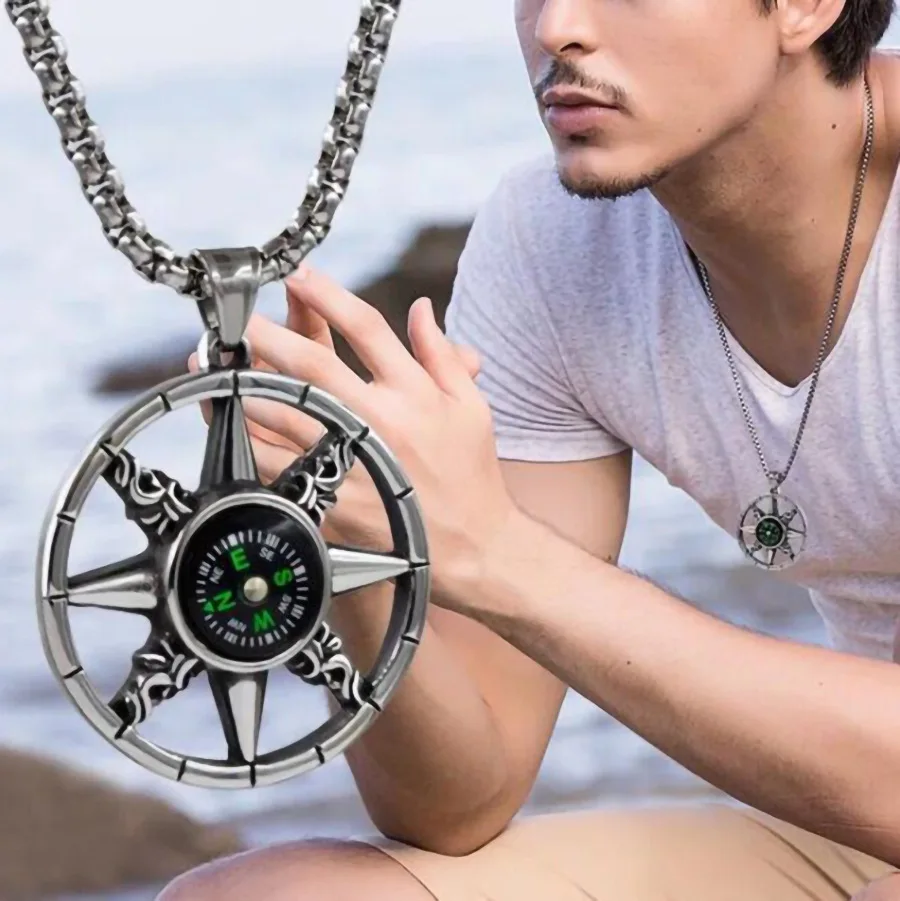 Hot sale 316L stainless steel chain compass pendant necklace fashion foreign trade jewelry pendant necklace jewelry
Hot sale 316L stainless steel chain compass pendant necklace fashion foreign trade jewelry pendant necklace jewelry