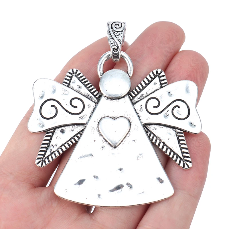 Large Hammered Guardian Angel Antique Silver Charms Pendants for Necklace Jewelry Making
Large Hammered Guardian Angel Antique Silver Charms Pendants for Necklace Jewelry Making