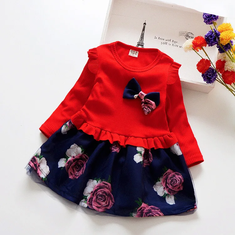 Spring Autumn Toddler Girl Dress Cotton Long Sleeve Floral Bow Kids Dresses for Girls kids Clothing
Spring Autumn Toddler Girl Dress Cotton Long Sleeve Floral Bow Kids Dresses for Girls kids Clothing