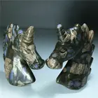 Rhyolite Wholesale 2inch Natural Rhyolite Quart Unicorn Skulls Hand Carved Crystal Reiki Healing