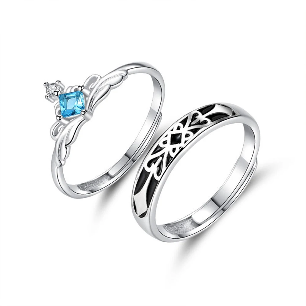 Fashion Jewelry 2021 Wedding Engagement Gold Rings Couples Blue Zircon Adjustable Set Couple 925 Sterling Silver Ring
Fashion Jewelry 2021 Wedding Engagement Gold Rings Couples Blue Zircon Adjustable Set Couple 925 Sterling Silver Ring