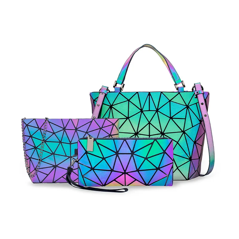 2021 Handbags Crossbody Bag for Women Geometric Luminous Shoulder Bag with Chain Lightweight Foldable 3Pcs Messenger Bag
2021 Handbags Crossbody Bag for Women Geometric Luminous Shoulder Bag with Chain Lightweight Foldable 3Pcs Messenger Bag