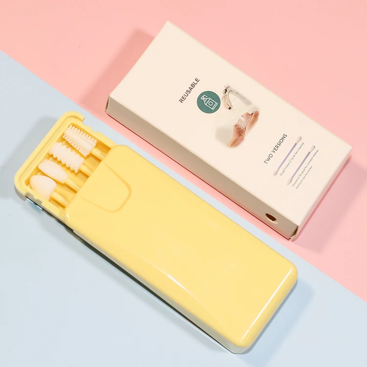 JOSUNN Cheap Price Recycling Qtips Silicone Cotton Buds with Dust-proof Case Touch-ups Your Own Name For Cleaning Makeup
JOSUNN Cheap Price Recycling Qtips Silicone Cotton Buds with Dust-proof Case Touch-ups Your Own Name For Cleaning Makeup