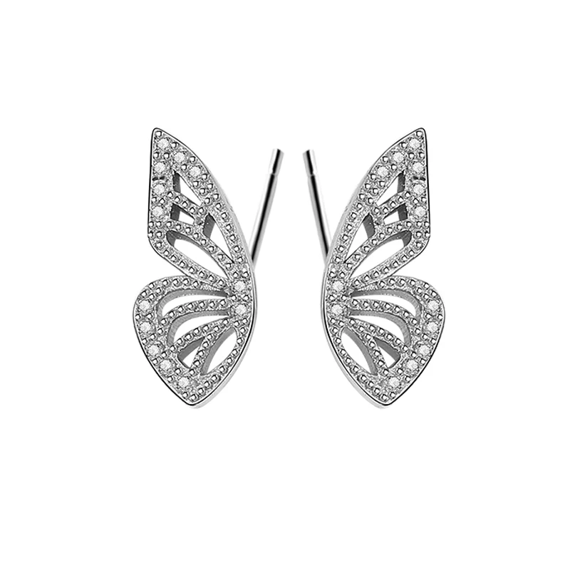 2020 Popular Delicate Earrings Women 925 Silver Gold Plated symmetry Butterfly Stud Earrings
2020 Popular Delicate Earrings Women 925 Silver Gold Plated symmetry Butterfly Stud Earrings