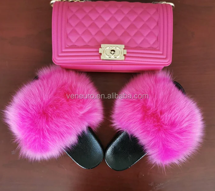2020 wholesale women and kids Rainbow color Solid color two piece set fur sandals jelly purses matching real fox fur slides, Customized color
2020 wholesale women and kids Rainbow color Solid color two piece set fur sandals jelly purses matching real fox fur slides, Customized color
