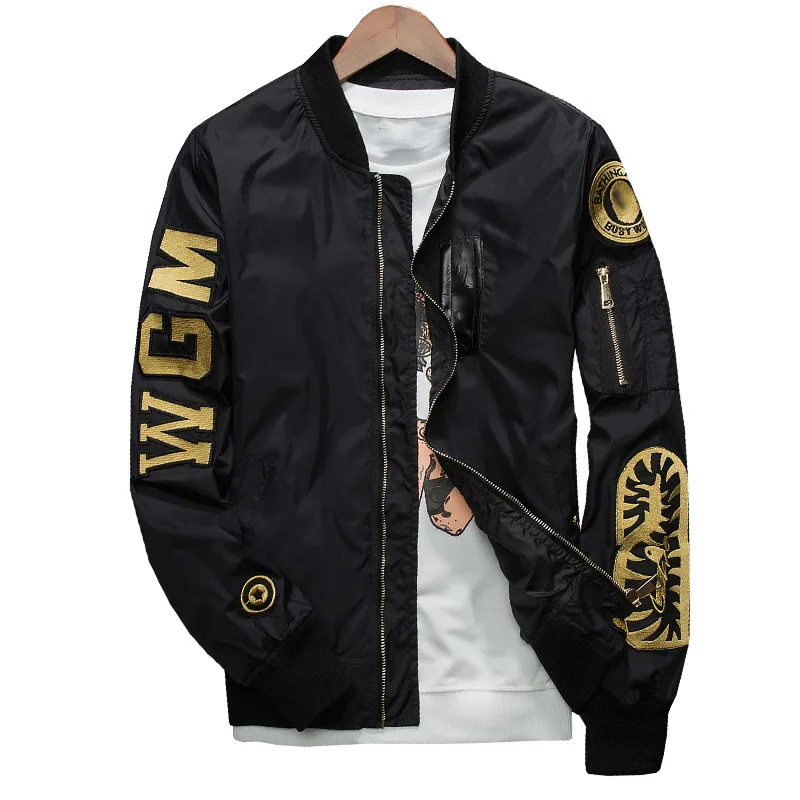 Fall racing denim print light women's boyfriend pilot bomber men's jackets & coats, Grey black
Fall racing denim print light women's boyfriend pilot bomber men's jackets & coats, Grey black
