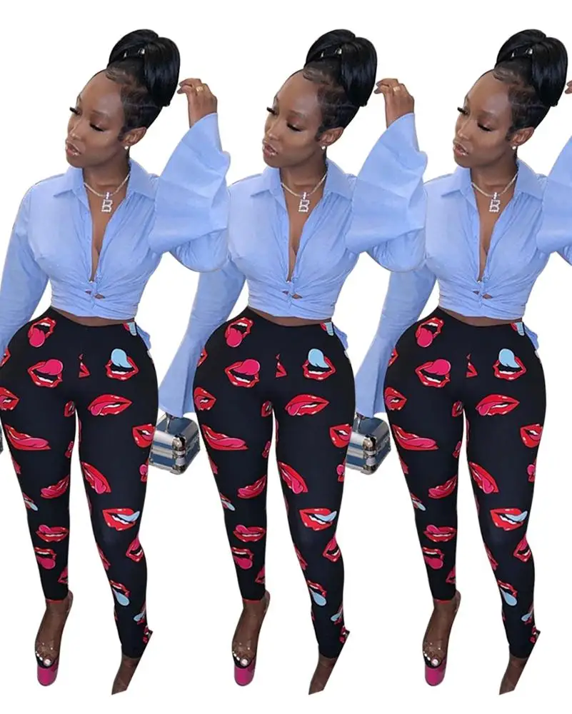 clubwear 2020 women's fashion casual printed bodycon pants WE5082 
clubwear 2020 women's fashion casual printed bodycon pants WE5082