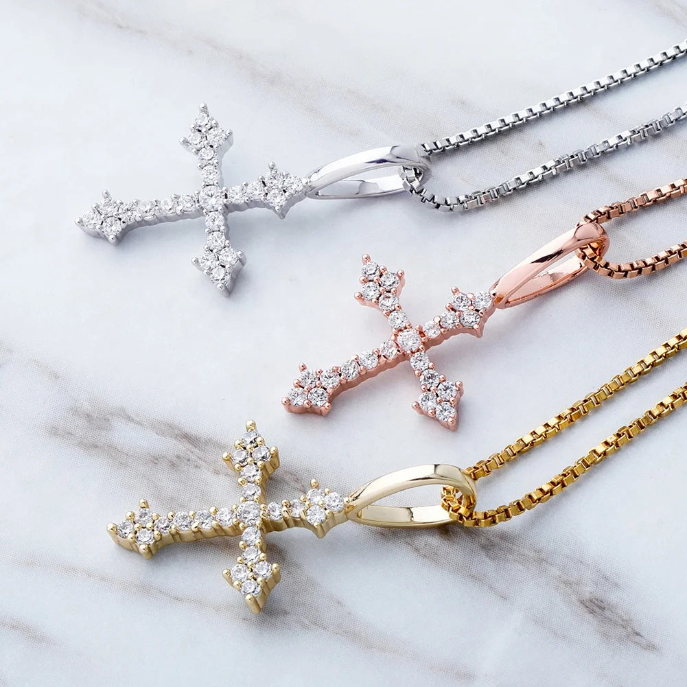 2021 Hip Hop Jewelry 925 Sterling Silver Cross Pendant Iced Out CZ Cubic Zirconia Necklace Cross Pendant Necklaces Bling Jewelry
2021 Hip Hop Jewelry 925 Sterling Silver Cross Pendant Iced Out CZ Cubic Zirconia Necklace Cross Pendant Necklaces Bling Jewelry