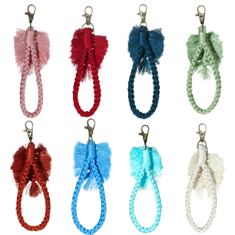 Bohemian European And American New Hand-Woven Cotton Rope Tassel Keychain Colorful Cotton Rope Pendant Tassel Bag Key Chain
Bohemian European And American New Hand-Woven Cotton Rope Tassel Keychain Colorful Cotton Rope Pendant Tassel Bag Key Chain