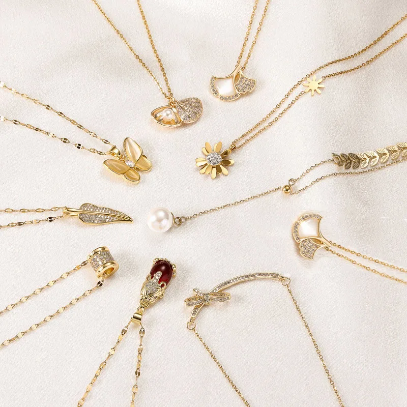 Dainty Women Jewelry Butterfly Charm Pendant Wholesale Personalized 18K Gold Plated Titanium Stainless Steel Necklace, Gold color
Dainty Women Jewelry Butterfly Charm Pendant Wholesale Personalized 18K Gold Plated Titanium Stainless Steel Necklace, Gold color