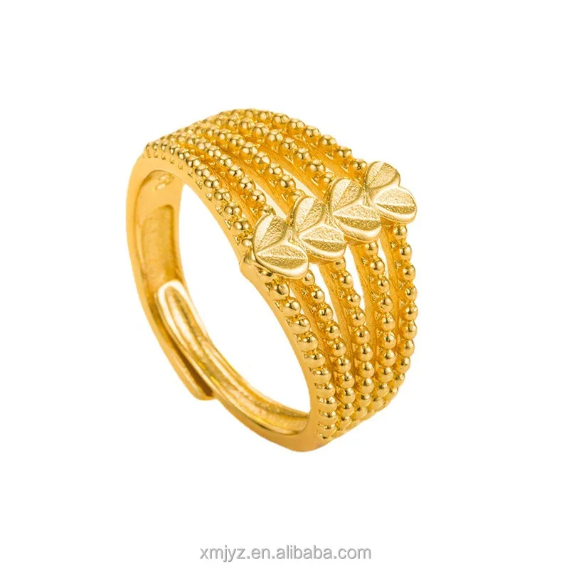 Copper Plated Gold Multi-Line Love Ring Women's Sand Gold Open Car Flower Heart-Shaped Batch Flower Women's Ring Hot Sale
Copper Plated Gold Multi-Line Love Ring Women's Sand Gold Open Car Flower Heart-Shaped Batch Flower Women's Ring Hot Sale