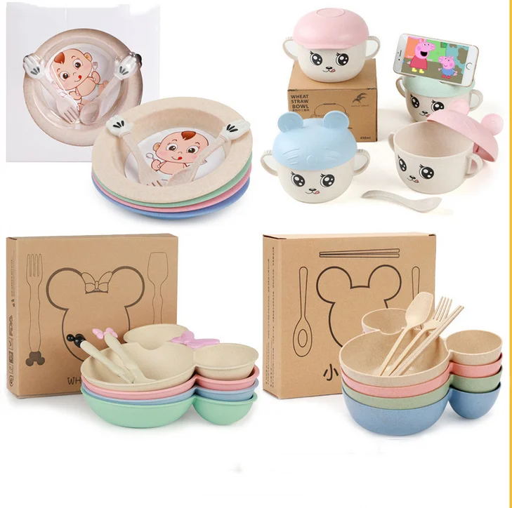 Baby Dishes Wheat Straw Children cartoon Tableware Set Baby Dinner Plate Feeding Bowl Set 2pcs/3pcs/pcs Children Kids Dinner Set
Baby Dishes Wheat Straw Children cartoon Tableware Set Baby Dinner Plate Feeding Bowl Set 2pcs/3pcs/pcs Children Kids Dinner Set