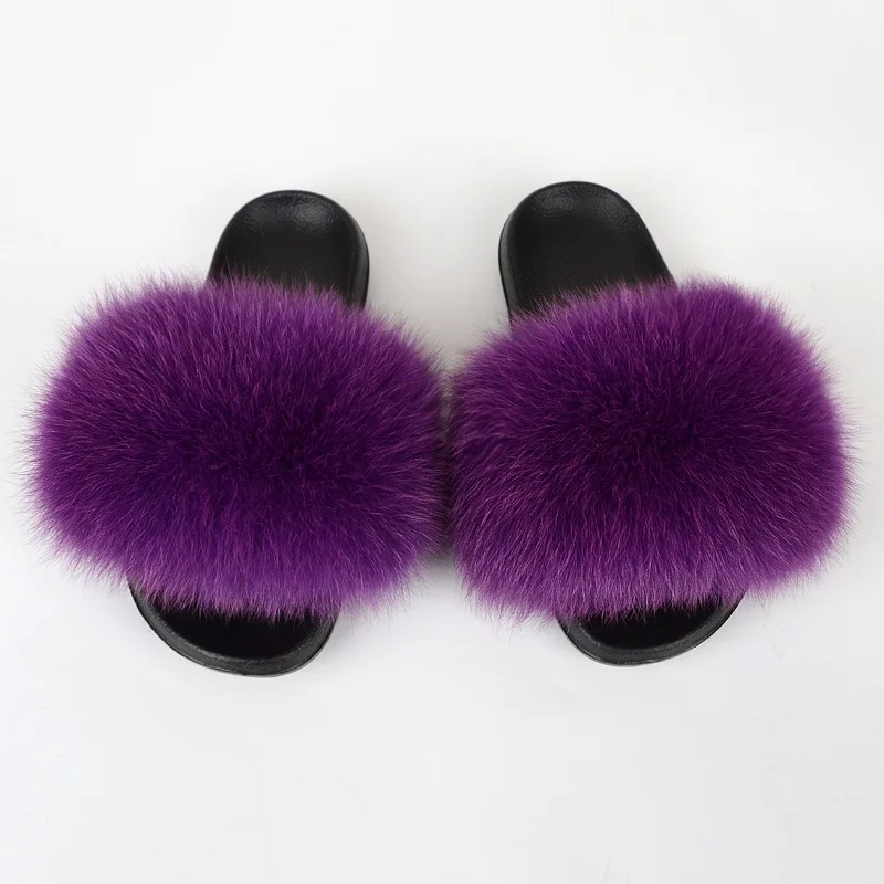 Comfortable Home Winter Warm Flat Slides Real Furry Soft Fox Fur Sandals Slippers for Women, 70 colors
Comfortable Home Winter Warm Flat Slides Real Furry Soft Fox Fur Sandals Slippers for Women, 70 colors