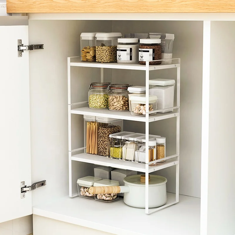 Household kitchen items shelf holder stackable storage kitchen cabinet organizer, White or black
Household kitchen items shelf holder stackable storage kitchen cabinet organizer, White or black