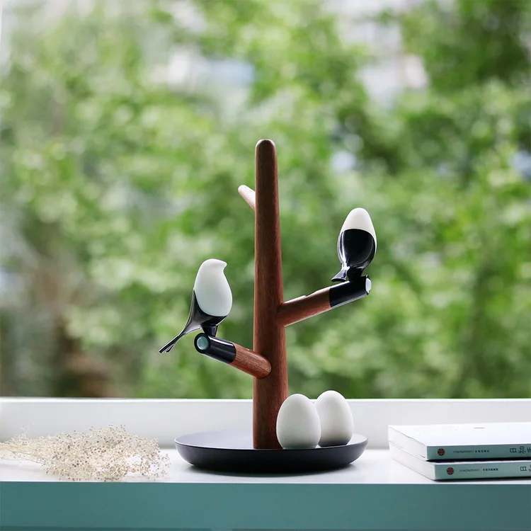 Cute Birdie Children Sheep LED  Desk Lamp Wood Table Night Light For Home Decoration