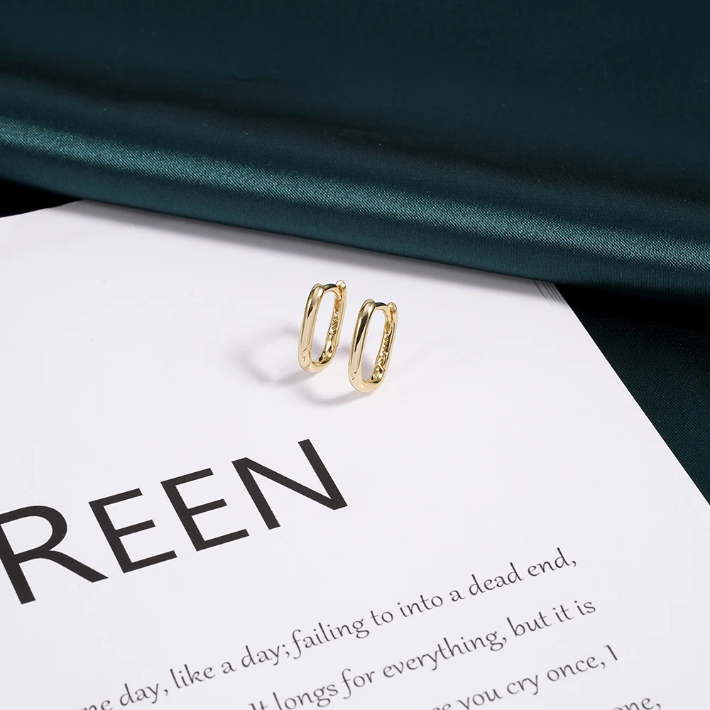 Factory Supply 925 Sterling Silver 18k Gold Plated Jewelry square hoop earrings simple earrings for girls For Women
Factory Supply 925 Sterling Silver 18k Gold Plated Jewelry square hoop earrings simple earrings for girls For Women