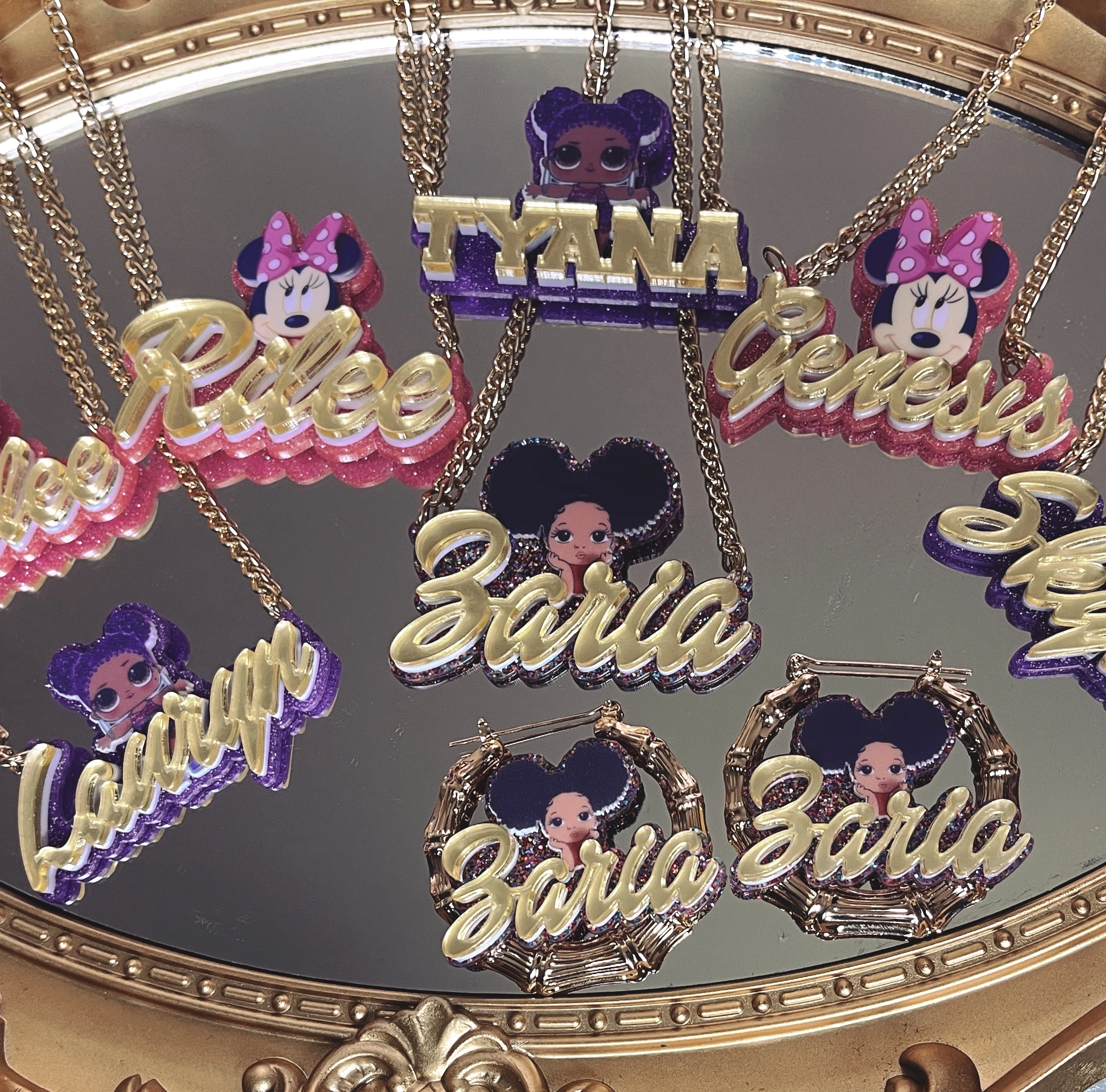 Customized Baby Name Pendant Personalized Character Kids Acrylic Name Plate Necklace Jewelry, Gold, silver, rose gold
Customized Baby Name Pendant Personalized Character Kids Acrylic Name Plate Necklace Jewelry, Gold, silver, rose gold