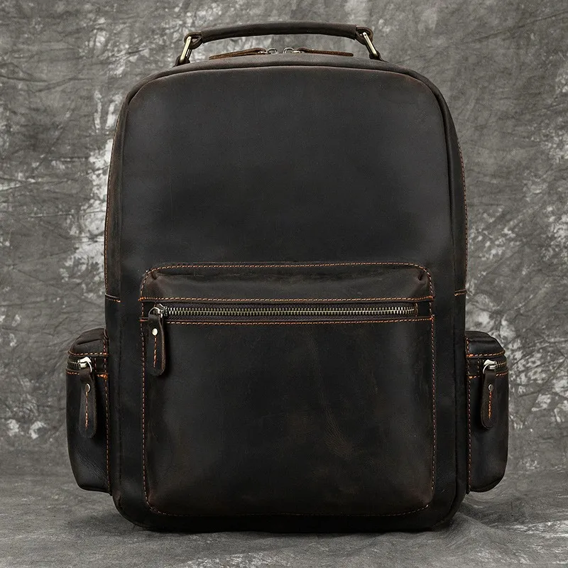 England Style Unisex 15.6 inch Laptop Backpack Italian Leather Business Travel Backpack For Men
England Style Unisex 15.6 inch Laptop Backpack Italian Leather Business Travel Backpack For Men