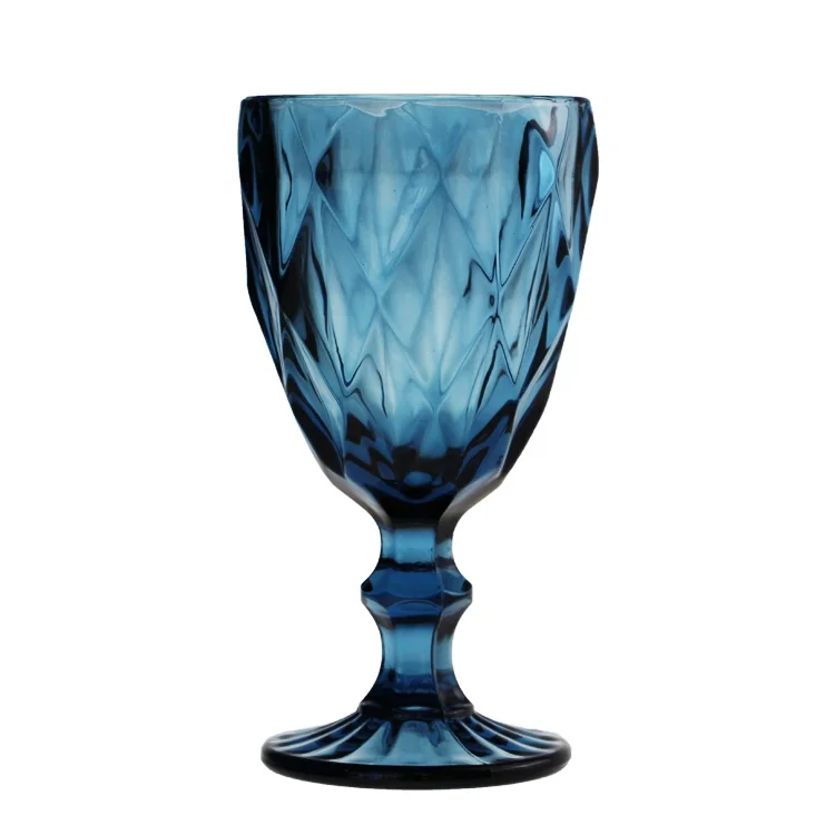 Hot Sale Wholesale Cheap 330ML Machine Made Vintage Diamond Wine Glass Blue Goblet Water Glass
Hot Sale Wholesale Cheap 330ML Machine Made Vintage Diamond Wine Glass Blue Goblet Water Glass