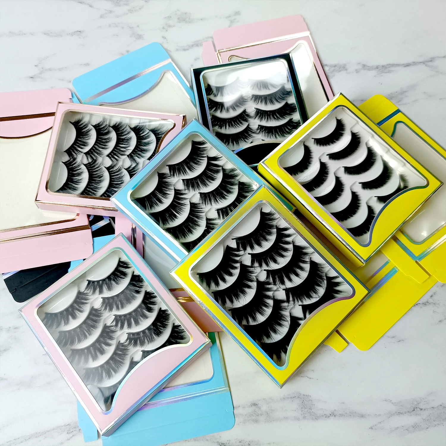 5Pairs Ready To Ship eyelash box with natural 3D False Hair Silk lashes book silk eyelashes vendor, Black
5Pairs Ready To Ship eyelash box with natural 3D False Hair Silk lashes book silk eyelashes vendor, Black
