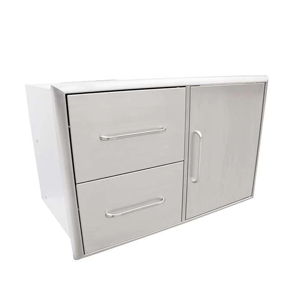 Double Drawer With Door Combo Outdoor Kitchen Stainless Steel 304 BBQ Island Drawer
Double Drawer With Door Combo Outdoor Kitchen Stainless Steel 304 BBQ Island Drawer