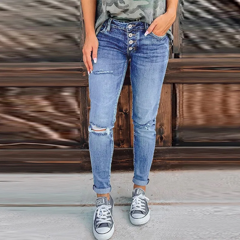 2021 New light-colored butt lifter ripped jeans women's slim trousers jeans shaping effect long pants sexy hip push up pants, Shown
2021 New light-colored butt lifter ripped jeans women's slim trousers jeans shaping effect long pants sexy hip push up pants, Shown