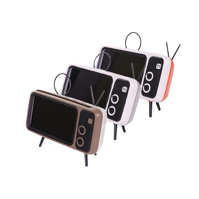 Mini Desktop Cellphone Screen Stand Wireless BT Retro Tv Speaker Mobile Phone Holder, Orange white,gray white,brown white
Mini Desktop Cellphone Screen Stand Wireless BT Retro Tv Speaker Mobile Phone Holder, Orange white,gray white,brown white