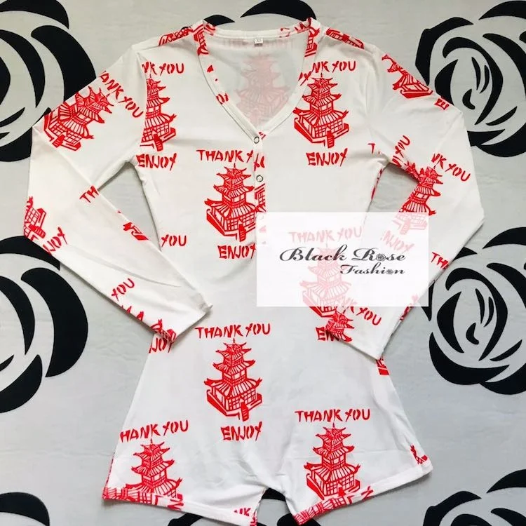 Black Rose Fashion Y white THANK YOU ENJOY Short pajamas custom adult printed sleepwear onesie for women
Black Rose Fashion Y white THANK YOU ENJOY Short pajamas custom adult printed sleepwear onesie for women