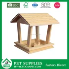 Various Sizes wooden bird feeders natural wood metal roof bird house