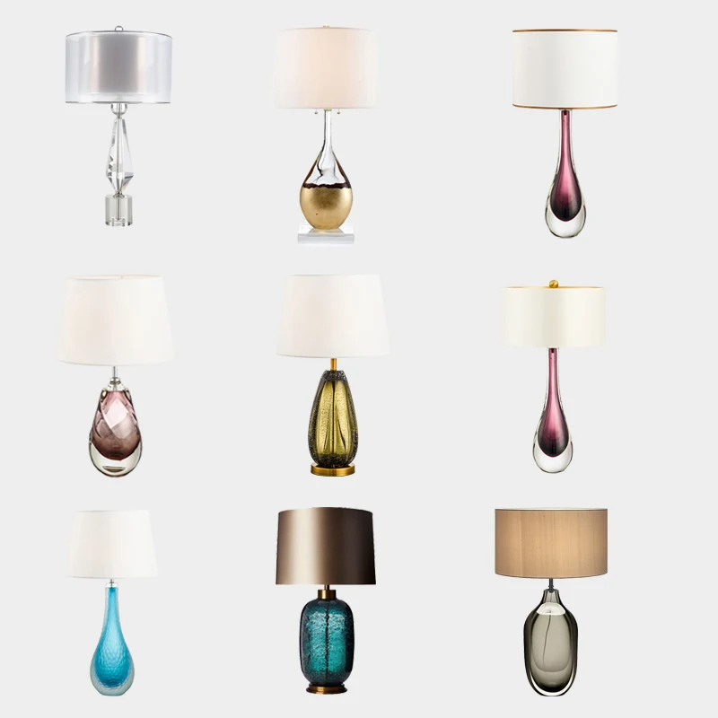 Bubble glass luxury led table lamp Nordic bedside table light