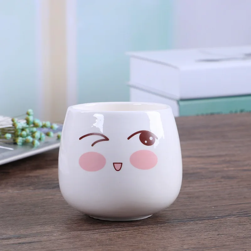 Simple Flower Pot Ceramic Cartoon Expression Fleshy Stoneware Flower Pot Desktop Retro Plant Pot, As photo
Simple Flower Pot Ceramic Cartoon Expression Fleshy Stoneware Flower Pot Desktop Retro Plant Pot, As photo