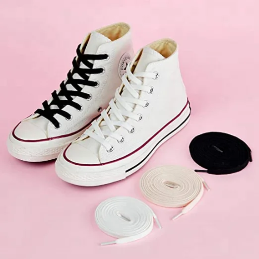 White Black Solid Color 100-160cm Cotton Thick Flat Shoelaces 0.8cm Wide 1970s Sneakers Sports Casual Shoe Laces, 3 colors available in stock
White Black Solid Color 100-160cm Cotton Thick Flat Shoelaces 0.8cm Wide 1970s Sneakers Sports Casual Shoe Laces, 3 colors available in stock