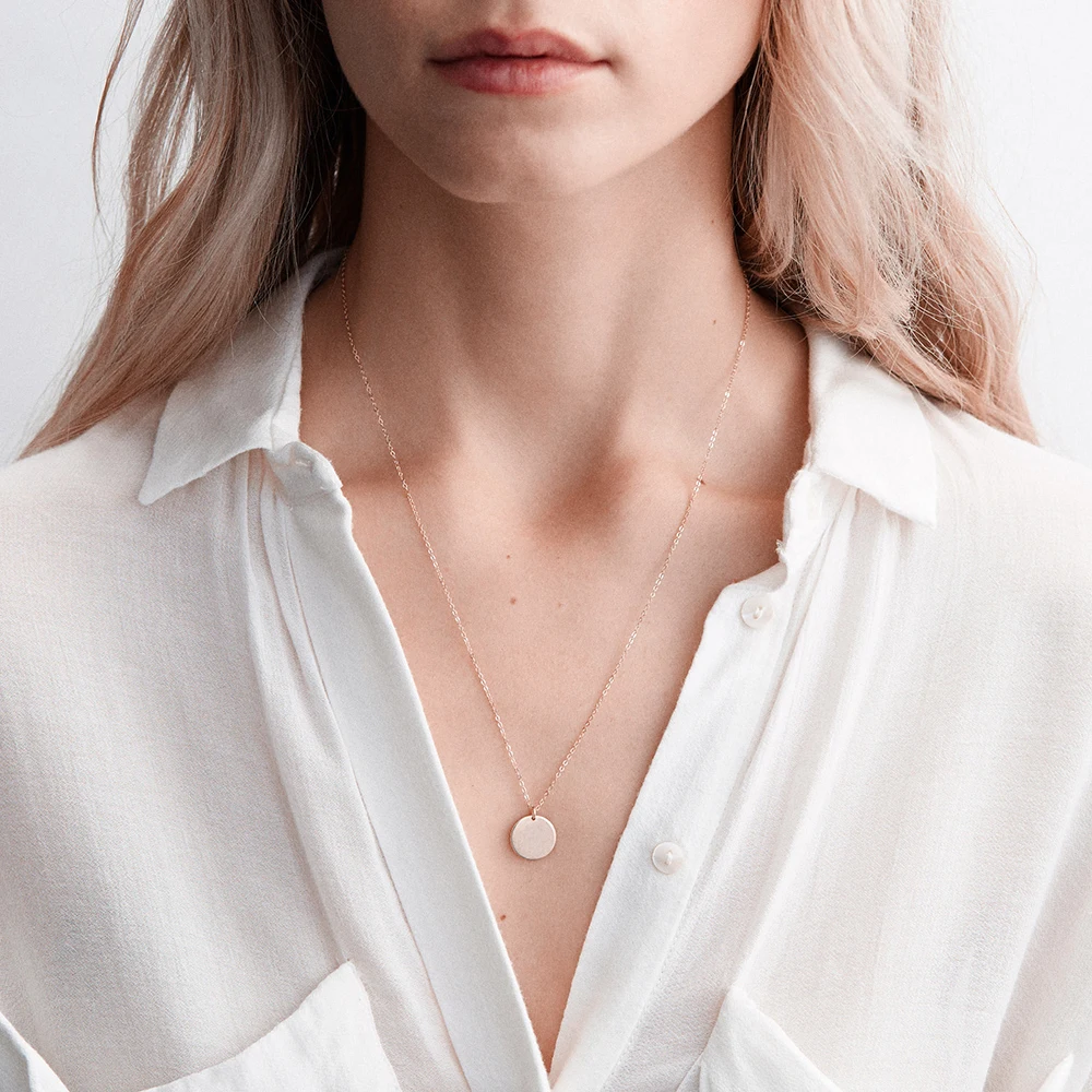 2021 Simple Disc Pendant Custom Fashion Stainless Steel Gold and Silver Chain Necklace, Gold/silver/rose gold
2021 Simple Disc Pendant Custom Fashion Stainless Steel Gold and Silver Chain Necklace, Gold/silver/rose gold