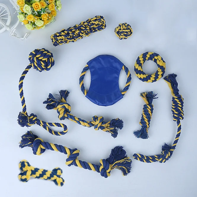 Pet toy set pet cat bite resistant durable toy dog cotton rope teeth cleaning plush chew toys set, Picture
Pet toy set pet cat bite resistant durable toy dog cotton rope teeth cleaning plush chew toys set, Picture