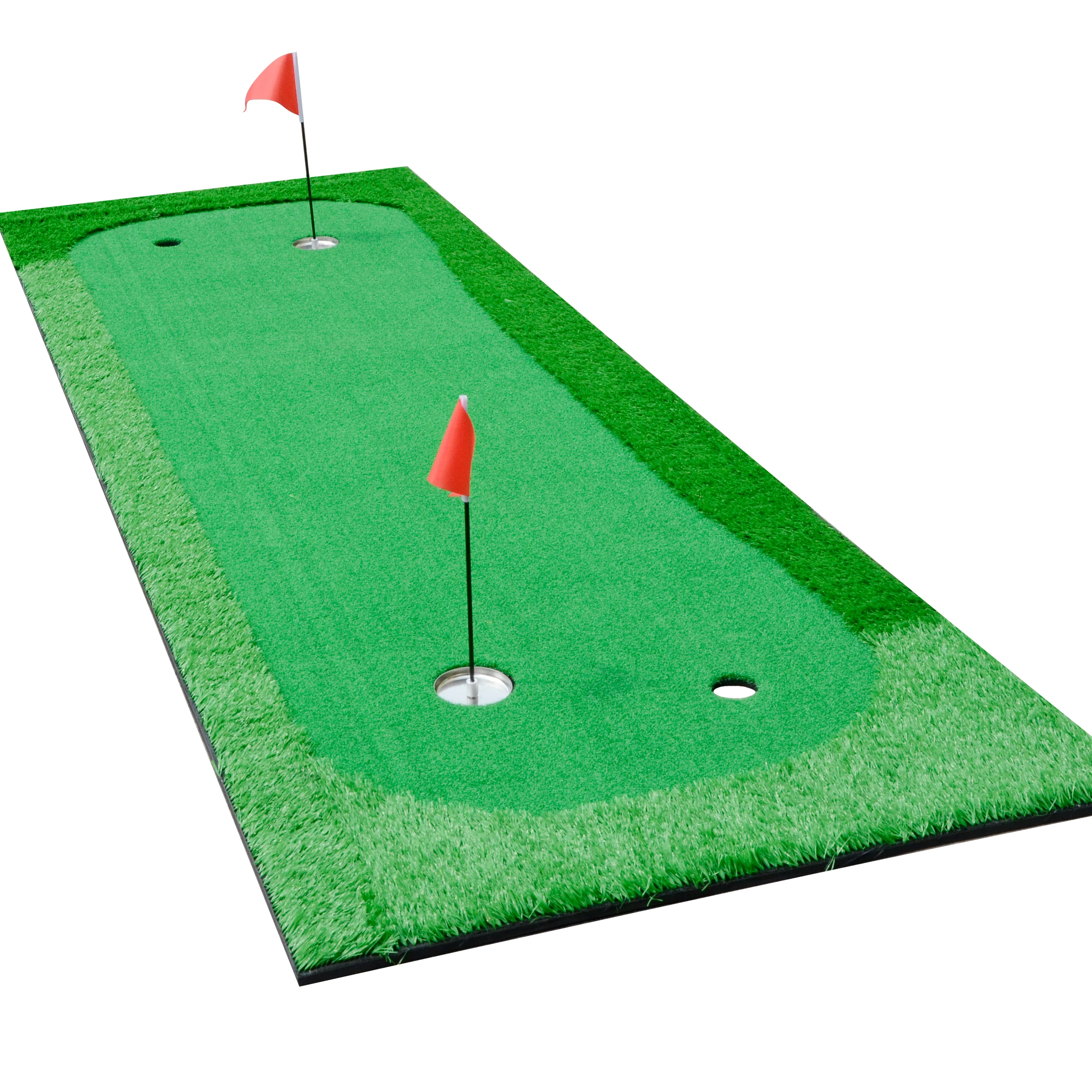 

Professional two way putting practice mat/golf practice/ Artificial turf golf hitting range mat, Green and combination