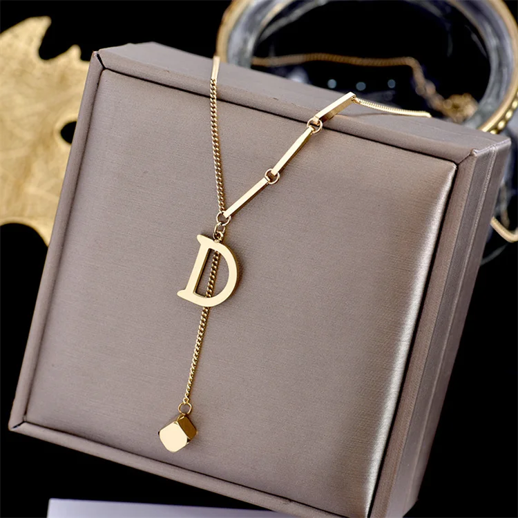 Hot Selling Titanium Steel Simple Fashion Jewelry Sweater Chain Trendy Letter D Pendant Necklace
Hot Selling Titanium Steel Simple Fashion Jewelry Sweater Chain Trendy Letter D Pendant Necklace