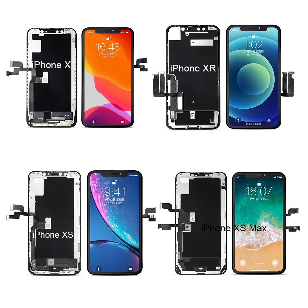 iPhone X Xr Xs Xs Max Display Phone Lcd Touch Screen Replacement Cell Phone Screen Professional Mobile Phone Lcds
iPhone X Xr Xs Xs Max Display Phone Lcd Touch Screen Replacement Cell Phone Screen Professional Mobile Phone Lcds