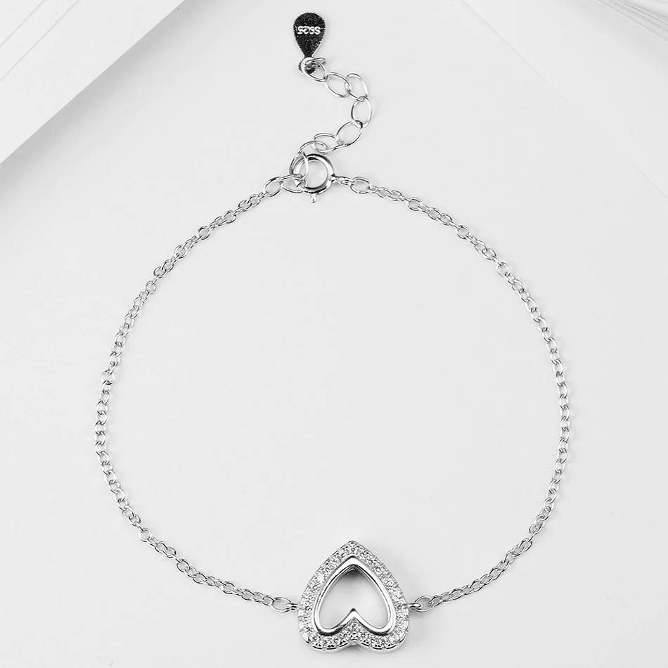 Wholesale sterling silver 925 bracelet With cubic zircon heart Bracelet for Women Girl Jewelry Gift
Wholesale sterling silver 925 bracelet With cubic zircon heart Bracelet for Women Girl Jewelry Gift