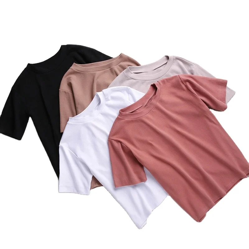 Top Quality Solid Color Short Sleeve Wholesale Blank Tshirts T-shirt Women Cotton T Shirt Basic For Ladies Crop Top
Top Quality Solid Color Short Sleeve Wholesale Blank Tshirts T-shirt Women Cotton T Shirt Basic For Ladies Crop Top