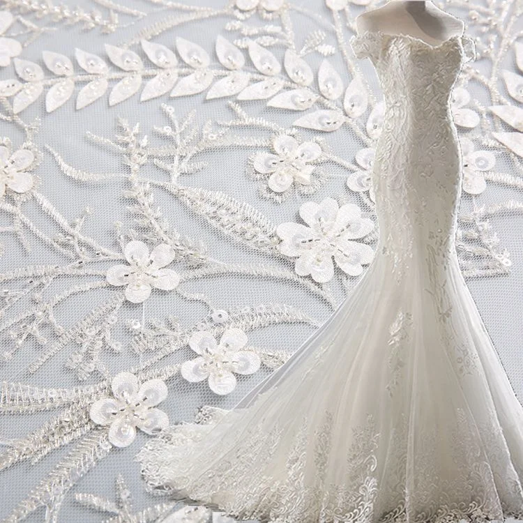 Design Polyester Luxury Beautiful White Sequin Bead Embroidery Tulle Wedding Net Fabric Wholesale For Bridal Dress
Design Polyester Luxury Beautiful White Sequin Bead Embroidery Tulle Wedding Net Fabric Wholesale For Bridal Dress