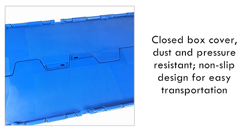 Manufacturer Wholesale Stackable Logistic Plastic Crate with Lid for Storage and Moving supplier