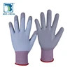 Cheap Three Grade HPPE Cut Resistance Coated Gray HPPE and Glass Fiber PU Gloves