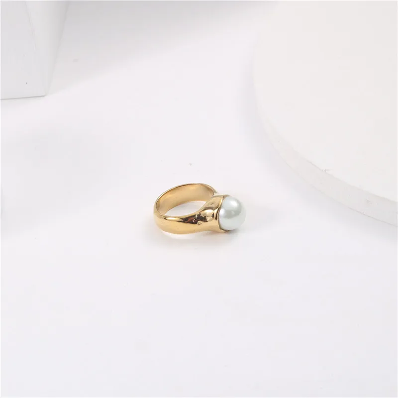 High End 18K Gold Plated Pearl Rings Stainless Steel Jewelry Wholesale 2021 Trendy Gold Jewelry
High End 18K Gold Plated Pearl Rings Stainless Steel Jewelry Wholesale 2021 Trendy Gold Jewelry