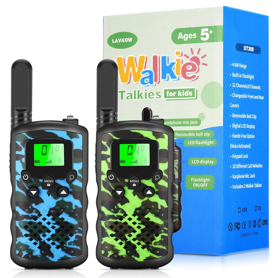 

New Digital Cute Design Long Distance Range Walkie Talkie With Compass For Kids Outdoor Games, Customzied